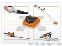 Neben den Akku-Heckenscheren STIHL HSA 65 und HSA 