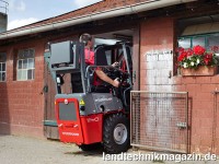 Wird der Weidemann EPS Fahrerschutz eingeklappt, d
