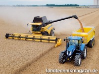 Das Abtankrohr der New Holland CR Mähdrescher wur