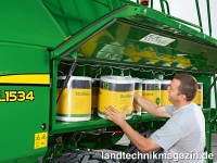 Der neu konstruierte Garnkasten der John Deere Qua