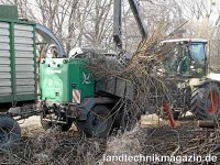 ... während bei der Verarbeitung von Strauchwerk 