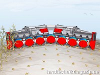 Der mittig geteilte Rahmen des Geringhoff Horizon 