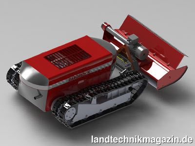 Bild: SIMA Innovation Award 2013 Lobende Erwähnung für die ferngesteuerte Hybrid-Rodungsmaschine mit Eigenantrieb DARGREEN 45 H von Dario Développement.