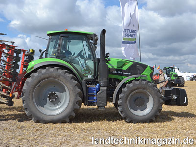 Bild: Den Radstand gibt Deutz-Fahr für die neuen Serie 6 Agrotron vom 6155/6155 TTV bis zum 6185/6185 TTV mit 2.767 mm und für die Modelle 6205/6205 TTV und 6215/6215 TTV mit 2.848 mm an.