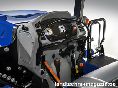 Bild: Besonders stolz ist New Holland auf Steering-O-Matic Plus, die bei den neuen TK4 Traktoren das Lenkrad ersetzt.