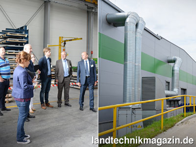 Bild: Blick in und auf die neue Pol-Strautmann Produktionshalle in Lwowek.