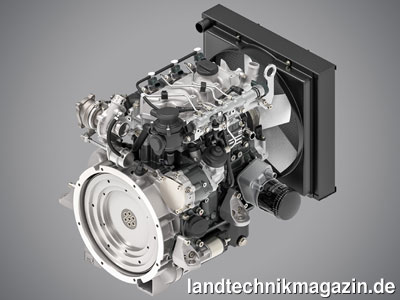 Bild: Der neue Hatz Dieselmotor 3H50T wird sowohl in einer Fan-to-Flywheel-Version als auch in eine OPU (Open Power Unit)-Variante (hier im Bild) angeboten.