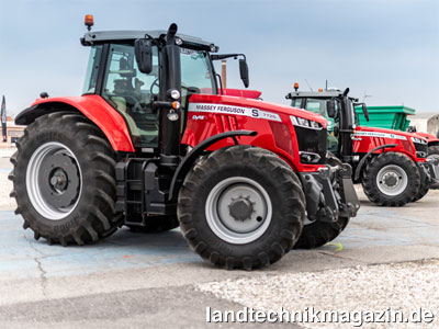 Bild: Auf der MF eXperience Tour 2019 gewähren Massey Ferguson und Trelleborg Einblick in die neuesten Entwicklungen in der Traktor- und Antriebstechnik und ermöglichen praktische Erfahrungen mit den neuesten Produkten.