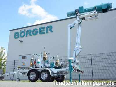 Bild: Den neuen mobilen Separator Bioselect Powerlift hat Börger erstmals auf der Agritechnica 2019 in Hannover präsentiert.
