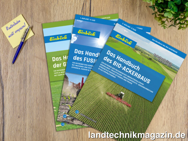 lEinböck bietet die drei neue Handbücher »Handbuch des Bio-Ackerbaus«, »Handbuch des Fusion-Farming« und »Handbuch der Grünlandpflege« als kostenlosen Download an.