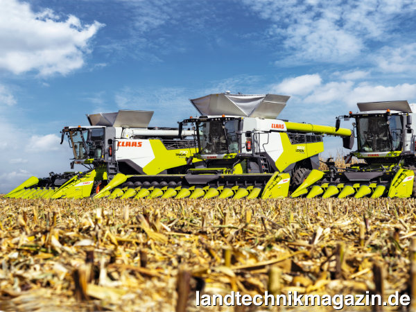 Bild: Mit 75 cm Reihenabstand sind die neuen Claas Maispflücker ROVIO 4.675 FC mit 6 Reihen, ROVIO 4.875 FC mit 8 Reihen sowie ROVIO 4.1275 C mit 12 Reihen erhältlich.