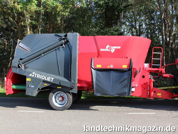 lDer neue Trioliet Triomix 2 New Edition ist in den Größen 1400, 1800 und 2200 mit einem Fassungsvermögen von 14, 18 respektive 22 m³ erhältlich.