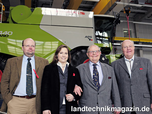 lEhrengäste zur Eröffnung: Die Gesellschafter Volker Claas, Cathrina Claas-Mühlhäuser, Helmut Claas und Reinhold Claas.