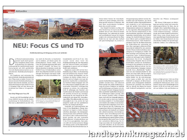 Bild: Im Kundenmagazin terraHORSCH werden unter anderem Produktneuheiten vorgestellt. Hinzu kommen Berichte von Praktikern über ihre Erfahrungen mit Horsch Maschinen, Mitarbeiterinformationen und Informationen aus der Geschäftsleitung, interne Horsch Neuigkeiten, Berichte über Versuche sowie Informationen von Horsch-Ingenieuren aus der Abteilung Konstruktion.