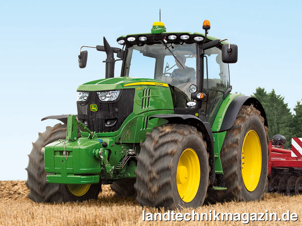 lDie neue John Deere Traktoren-Serie 6R besteht aus den Modellen 6170R, 6190R und 6210R die von 6-Zylinder PowerTech-Plus-Motoren mit 6,8 Liter Hubraum und Nennleistungen (Herstellerangaben nach 97/68/EC) von 125/170 kW/PS, 140/190 kW/PS und 154/210 kW/PS angetrieben werden. Die maximale Motorleistung mit Intelligentem Power Management (IPM) gibt John Deere (nach 97/68/EC) mit 147/200 kW/PS für den 6170R, 162/220 kW/PS für den 6190R und 177/240 kW/PS für den 6210R an.