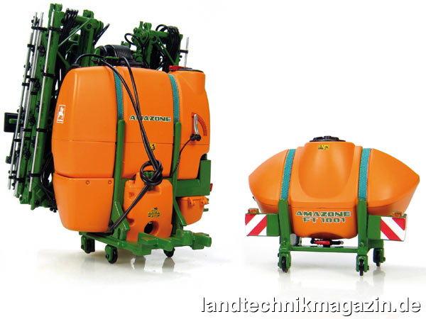lDie Kombination aus Amazone Anbauspritze UF 1801 mit Fronttank FT 1001 im Maßstab 1:32 ist eine Innovation für die Sammlerwelt.