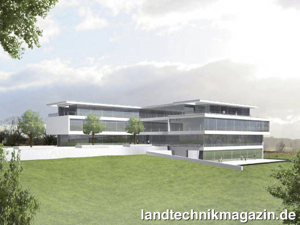 lDie geplante Fassade des Neubaus der Maschinenringe Deutschland GmbH in Neuburg an der Donau.