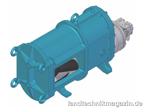 lDie neue Börger Drehkolbenpumpe Classic EL 2250 ist speziell für den Einsatz in Gülle-Tankwagen vorgesehen und bietet nach Herstellerangaben eine Förderleistung von bis zu 12.500 l/min. Die EL 2250 kann wie alle Börger Drehkolbenpumpen über diverse Antriebsoptionen betrieben werden. Möglich ist etwa (wie hier im Bild) der Antrieb mit einem direkt angeflanschten Hydraulikmotor für den Einsatz in Selbstfahrern.
