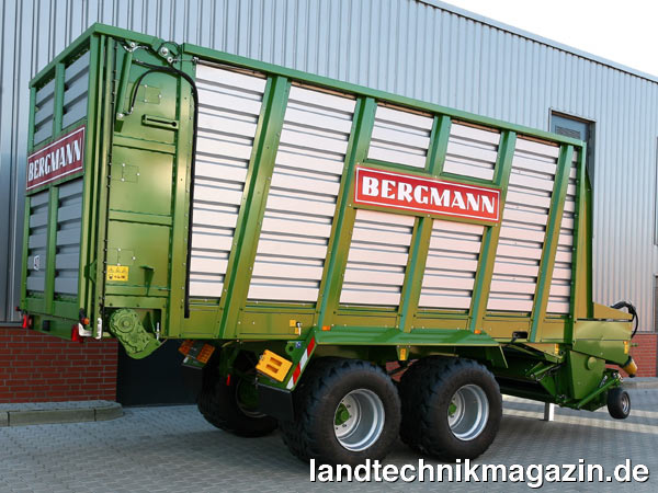 lBergmann erweitert sein Ladewagen-Programm mit dem neuen Kobiwagen Repex mit bis zu 32 cbm Ladevolumen. Der neue Bergmann Repex kann einerseits als Ladewagen andererseits als Transportfahrzeug für Häckselgut, z.B. Gras- und Maissilage, GPS, Hackschnitzel u.a. verwendet werden.