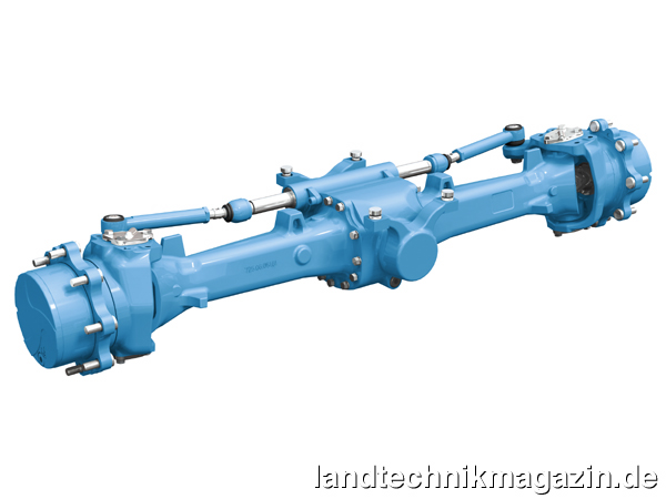 lDie neuen, modular aufgebauten Dana Spicer Lenkachsen für Landmaschinen decken nach Herstellerangaben einen Leistungsbereich von 33 bis 301 kW (45 bis 410 PS) und einen maximalen Drehmomentbereich von 2.000 bis 40.000 Nm ab.