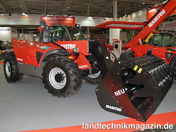 lDer neue Manitou Teleskoplader MLT 960 wurde für große Betriebe und Genossenschaften konzipiert. Ausgestattet ist er mit einem John Deere Stage IIIB / Interim IV-Motor mit einer Leistung von 141/104 PS/kW. Ein elektronisch geregelte Kühlsystem steuert die Lüfterdrehzahl in Abhängigkeit von der Motortemperatur automatisch.