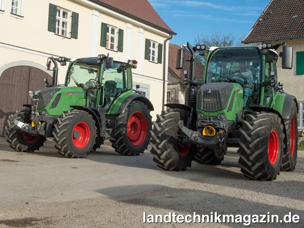 Bild: Das Design der Fendt 300 Vario Traktoren des Modelljahrganges 2015 wurde an die übrigen Fendt-Baureihen angepasst. Highlight der neuen Fendt 300 Vario Serie ist sicherlich die geräumige VisioPlus-Kabine.