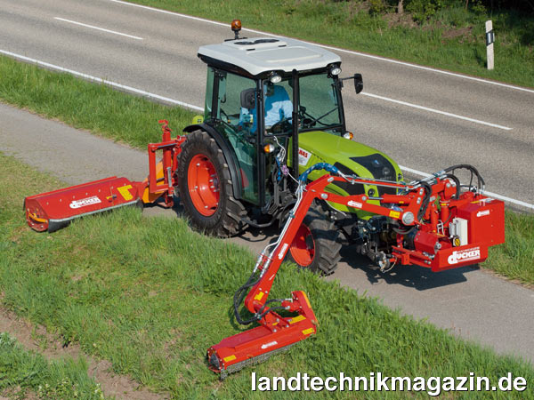 lClaas bietet für den Kommunaleinsatz 11 Traktoren-Baureihen mit insgesamt 51 Modellen an. Angefangen beim Schmalspurtraktor NEXOS...
