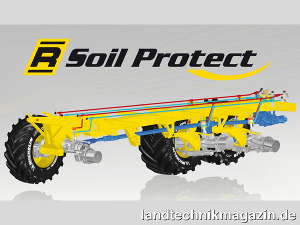 Bild: Agritechnica Neuheiten Silbermedaille 2015 für R-Soil Protect – Bodenschonendes hydraulisches Fahrwerkssystem mit neuer Reifentechnologie und erstmals nur 1,4 bar Reifenfülldruck für die nachhaltige Hackfruchternte, ROPA, Herrngiersdorf, Deutschland, Halle 25, Stand G12 und MICHELIN Reifenwerke AG & Co. KGaA, Karlsruhe, Deutschland, Halle 20, Stand C02.