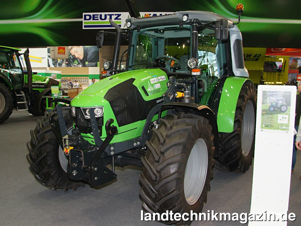 lDeutz-Fahr stellte auf der Agritechnica 2015 den Prototypen eines ausschließlich mit Erdgas betrieben 5120C als „Methangas Traktor Projekt“ vor.