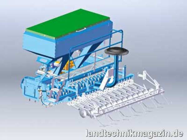 lAuf der Agritechnica 2007 stellt Rabe einen Prototypen der neuen Sämaschinenfamilie CompactSeed mit 3m Arbeitsbreite vor. Lieferbar wird die Maschine als Vorseriengerät ab Herbst 2008 sein.