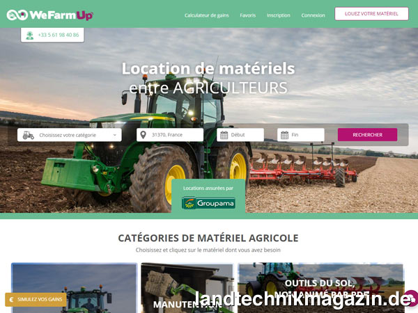 Bild: SIMA Innovation Award 2017 Lobende Erwähnung für WeFarmUp.com, Landtechnik-Sharing-Plattform, AGRISHARE, Halle 5a, Stand D114