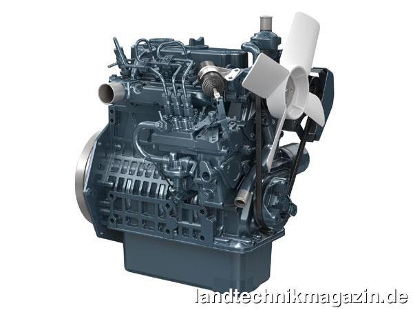 XL-Bild: Ein 900 ccm 3-Zylinder-Motor (D902) aus dem aktuellen Kubota Portfolio – zertifiziert gemäß EU Abgasstufe V durch das Kraftfahrt-Bundesamt.