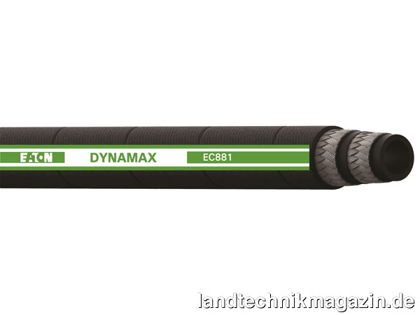 XL-Bild: Der neue Eaton Hydraulikschlauch Dynamax EC881 bietet nach Herstellerangaben eine Impulsfestigkeit von 1 Million Impulszyklen.