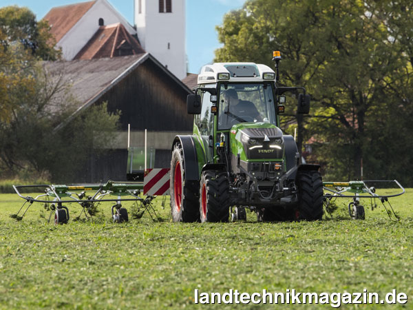 XL-Bild: Ausgewählte landwirtschaftliche Betriebe und Kommunen dürfen den neuen Kompakttraktor Fendt e100 Vario mit elektrischem Antrieb im Laufe des Jahres 2018 im praktischen Einsatz testen.