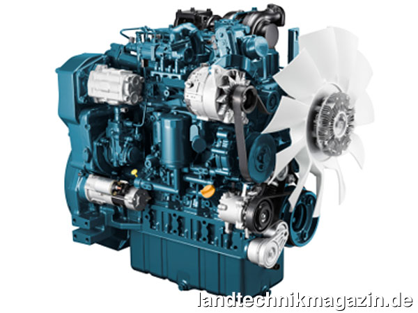 lDer neue Kubota V5009 mit 5 l Hubraum und 214 PS steht exemplarisch für großvolumige Motoren der 200-PS-Klasse der Baureihe 09.