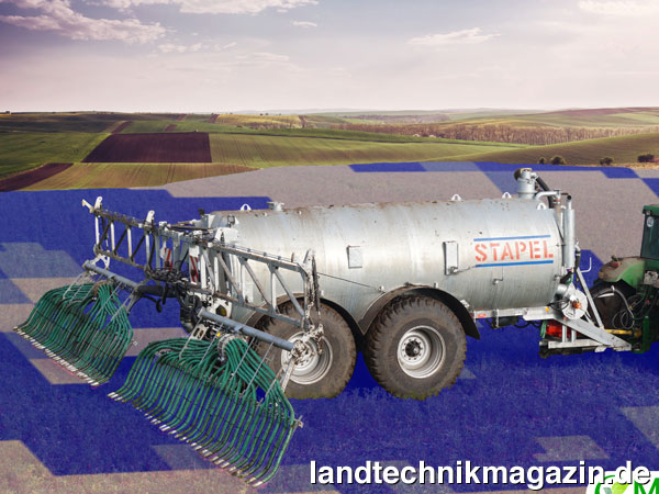 lBeim neuen Precision Farming Güllefass von Stapel kann innerhalb der Arbeitsbreite die Menge variabel verstellt werden. Die entsprechenden Applikationskarten stammen von My Data Plant.