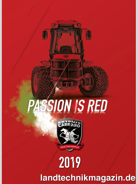 XL-Bild: Der Antonio Carraro Kalender 2019 steht unter dem Motto »Passion is Red«.