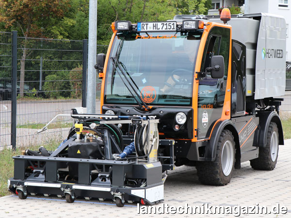 l Wird die Sensor-Serie von Heatweed an den Kommunaltransporter Holder MUVO angebaut, erhöht sich der  Aktionsradius und größere Flächen können dauerhaft von Wildkräutern befreit werden.