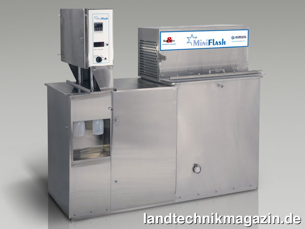 lDer neue Holm & Laue MiniFlash Pasteurisier ist Teil des Systems des Herstellers zur Vollmilchfütterung von Kälbern.