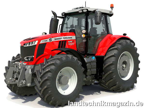 XL-Bild: Massey Ferguson bietet die Traktoren Modelle der limitierten Edition NEXT auch in klassischem MF-Rot an, die durch schwarze Grillelemente deutlich subtiler auf ihre Zugehörigkeit zur Sonderedition hinweisen.