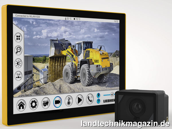 XL-Bild: Die neue digitale Smart-Kamera Liebherr MDC3 erzeugt hochkontrastreiche Bilder mit wichtigen Details und die Display-Controller DC5 wurden entwickelt, um diese darzustellen.