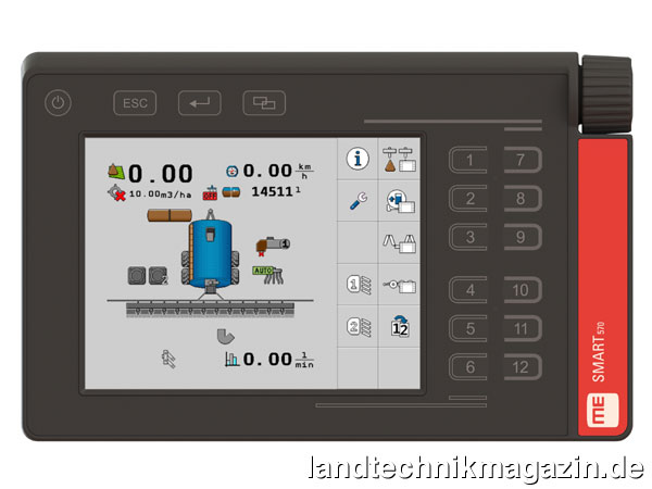 lMüller-Elektronik erweitert sein Angebot an ISOBUS-Terminals mit dem neuen Einstiegsgerät SMART570 mit 5,7 Zoll Touch-Farbdisplay.