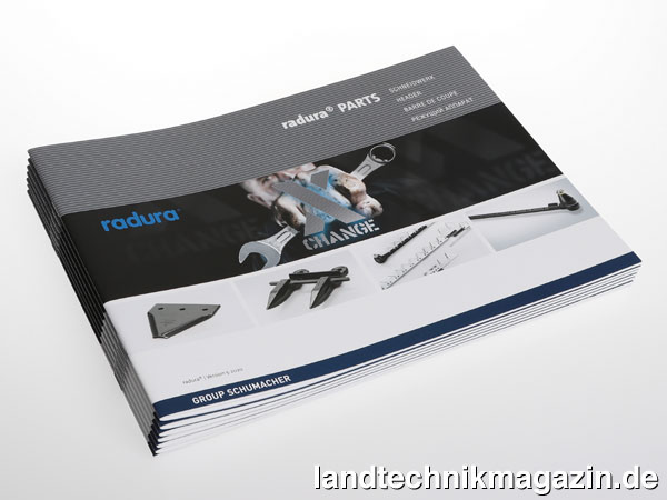 lDer neue Group Schumacher radura Parts Katalog für Mähdrescher-Schneidwerke ist speziell auf Verschleißteile für Schmiedesysteme ausgelegt und eine Ergänzung zu der interaktiven Online-Plattform radura.info.