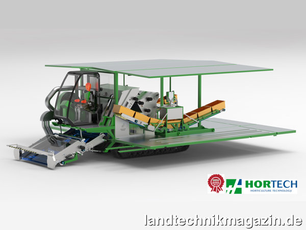 XL-Bild: EIMA Technical Innovation 20 21: Hortech Srl, Slide Ventum Trax – Erntemaschine für Pflücksalate.