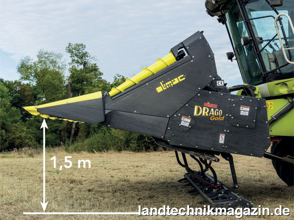 Bild: EIMA Technical Innovation 20 21: Olimac Srl, Drago Gold – Sonnenblumenpflücker für Mähdrescher.