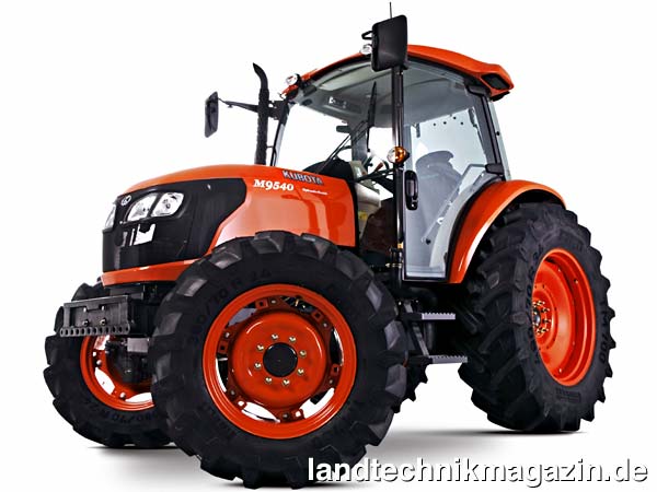 XL-Bild: Mit der neuen M Baureihe bietet Kubota in Deutschland jetzt auch landwirtschaftliche Traktoren an. Die neue Kubota M-Serie im Leistungsbereich von 60 bis 130 PS besteht aus sechs Standard-, drei Schmalspur- und einem Plantagenschlepper.