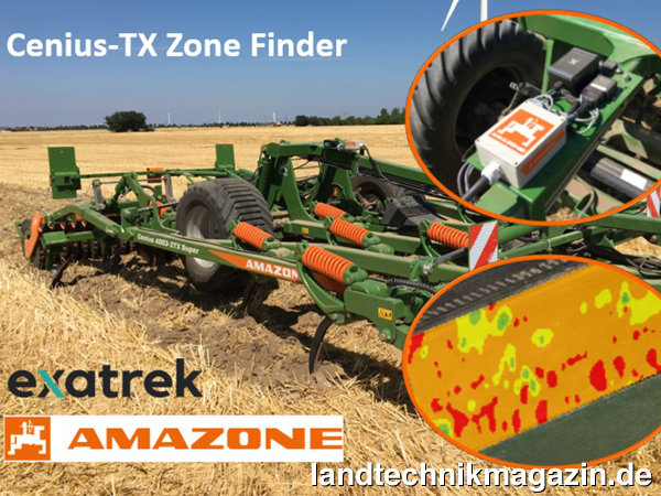 XL-Bild: SIMA Innovation Awards 2021 Silbermedaille: Amazone, Cenius-TX Zone Finder – Bodenkartierung während der Bodenbearbeitung.