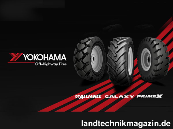 XL-Bild: Die Mehrmarken-Produktpalette von Yokohama Rubber umfasst OHTs der Marken Yokohama, Alliance, Galaxy, Primex und Aichi.