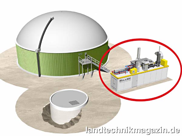lDie neue HAASE Biogas-Energiezentrale enthält die komplette Biogastechnik inklusive BHKW, Substrat- und Wärmeverteilung, Schaltanlage usw. in einem einzigen Container. Sie ist in Kombination mit Biogasfermentern aller Hersteller einsetzbar und wird in Leistungsgrößen von 150 bis 350 kWel. angeboten.