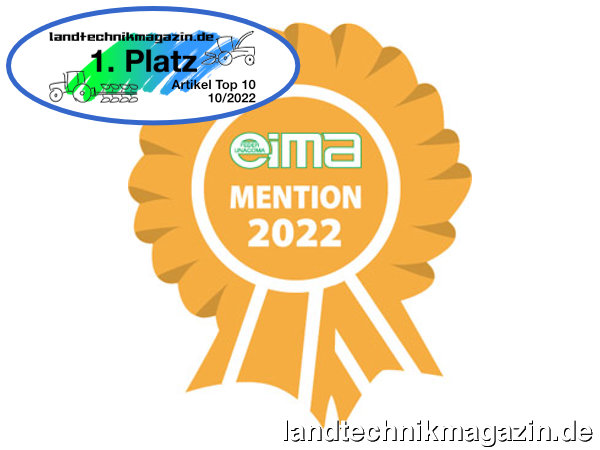 lDie ersten 18 der 37 erwähnenswerten Neuheiten (Mentions) des EIMA 2022 Technical Innovation Contest belegten im Oktober 2022 den ersten Platz in den landtechnikmagazin.de Artikel Top 10.